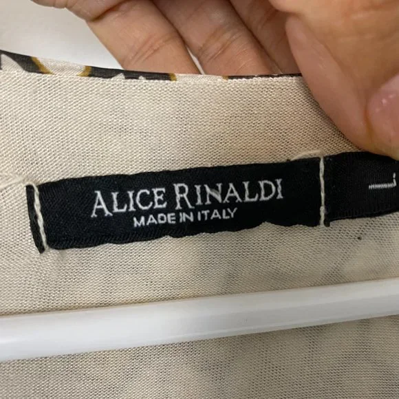 Alice Rinaldi Abstract Geometric Print Blouse Large - Picture 3 of 4